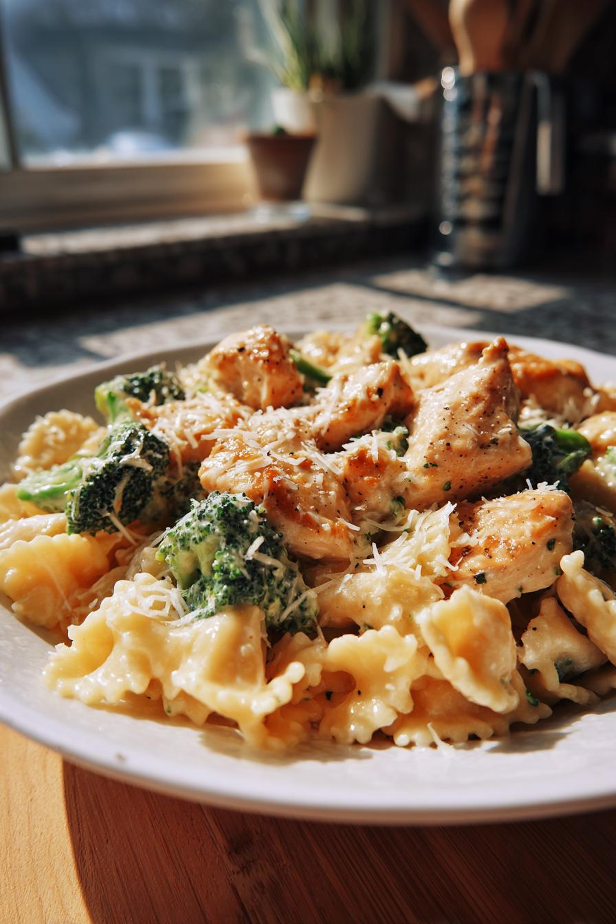 Cremige Hähnchen Brokkoli Pasta - detail 2