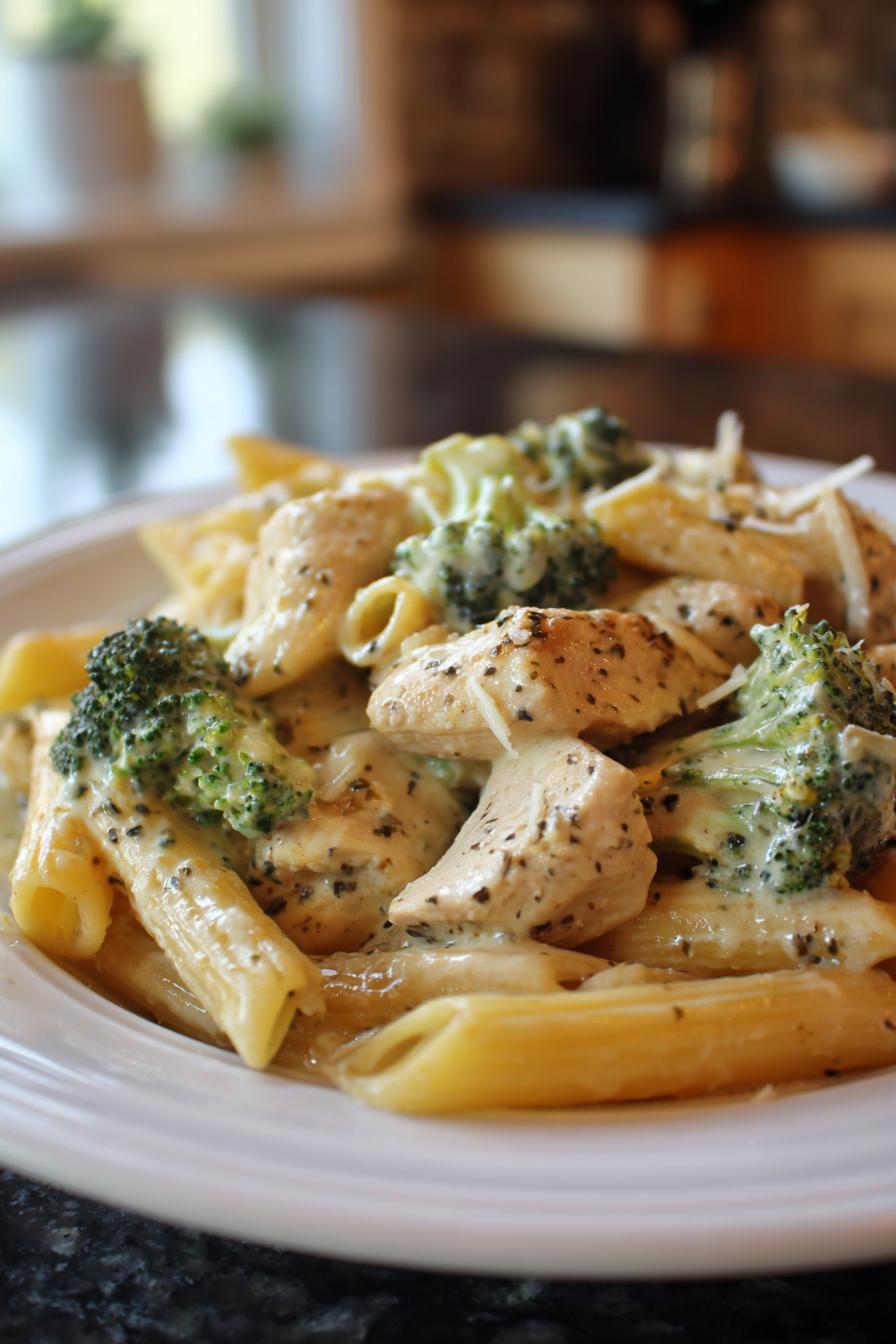 Cremige Hähnchen Brokkoli Pasta - detail 3