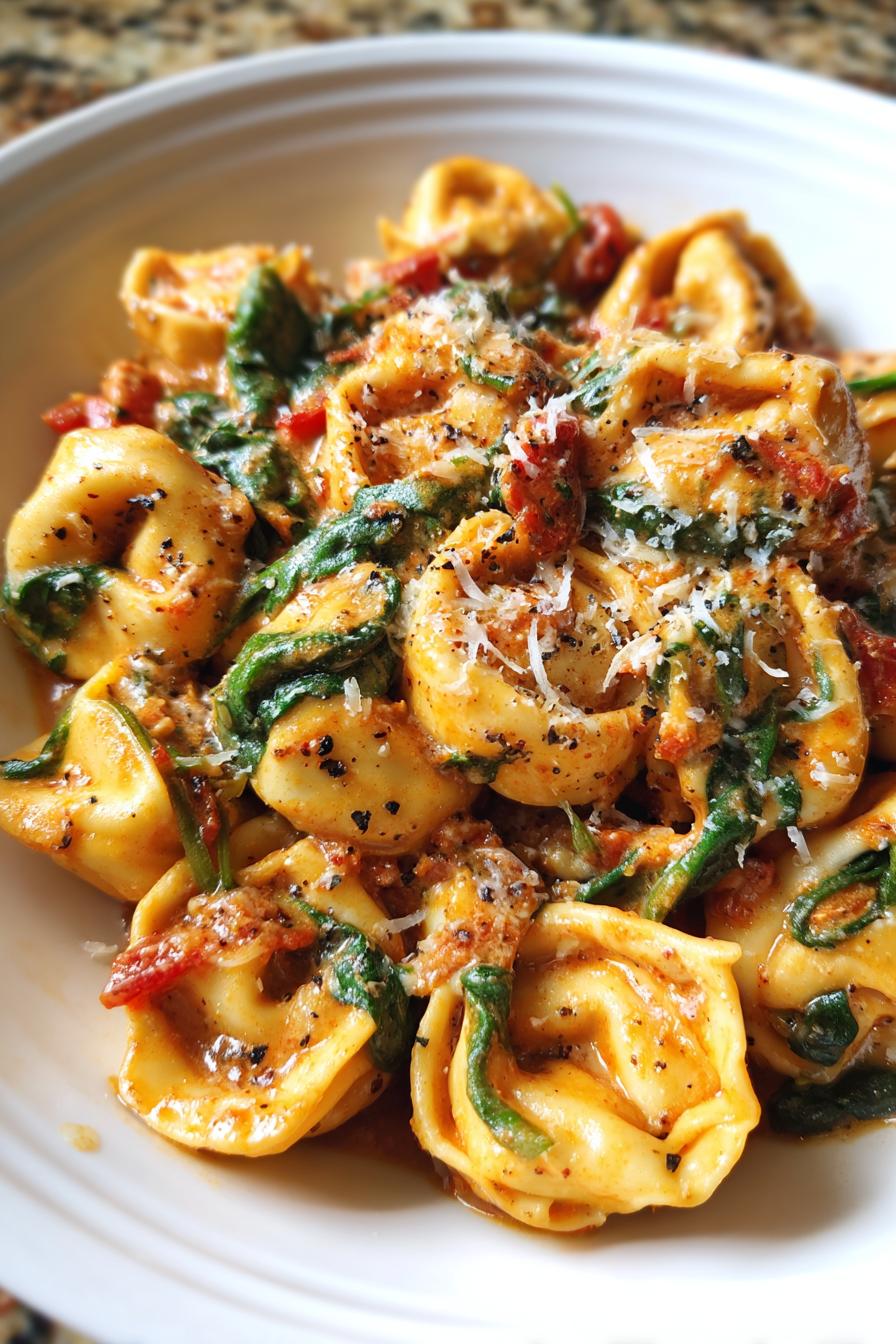 Cremige Toskanische Tortellini Spinat - detail 1