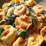Cremige Toskanische Tortellini Spinat