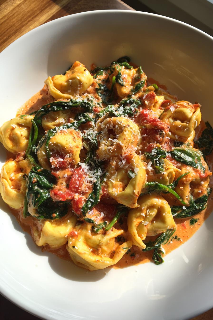 Cremige Toskanische Tortellini Spinat - detail 2