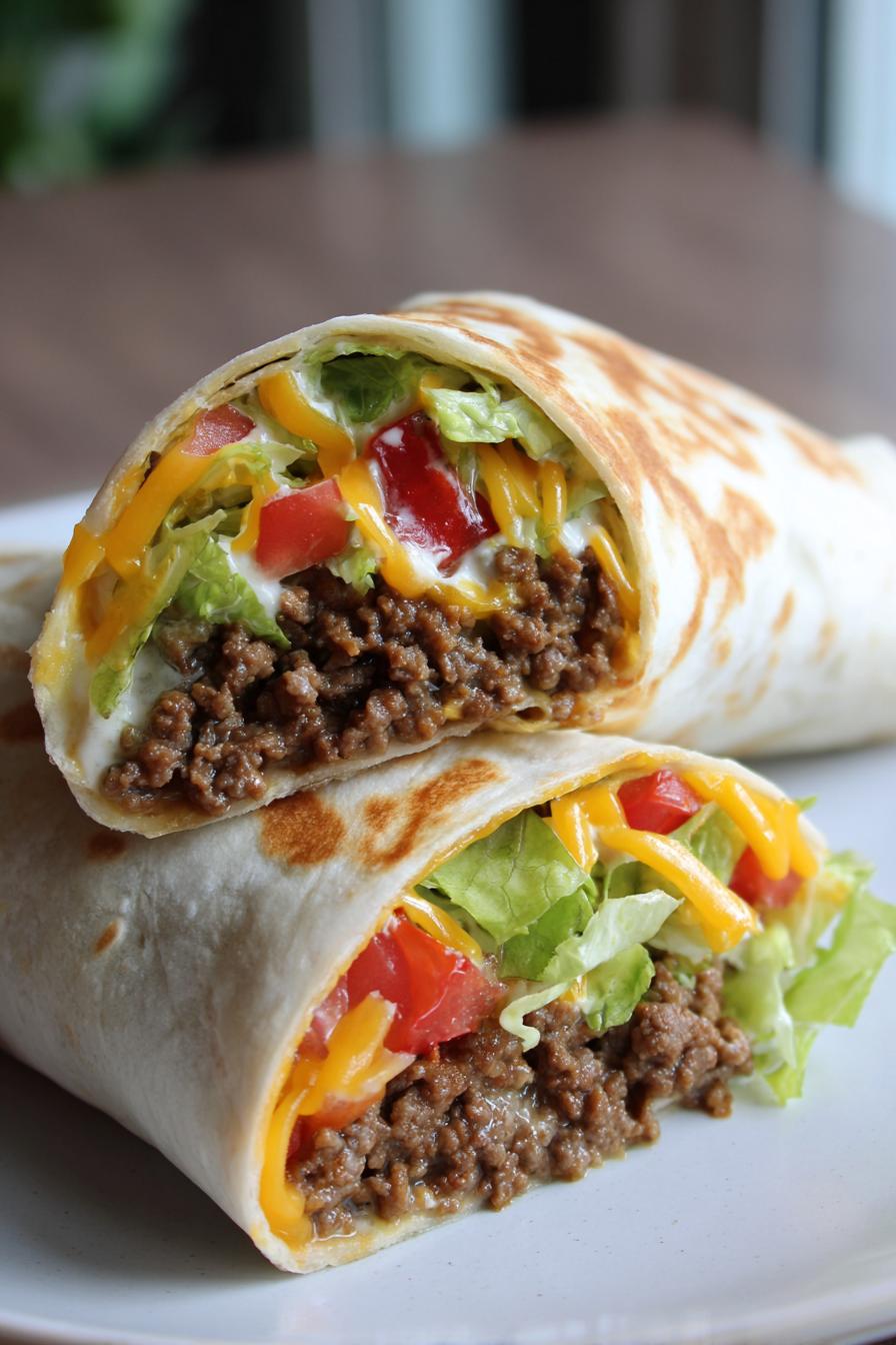 Gegrillte Cheeseburger-Wraps – Der ultimative Burger-Snack to-go! - detail 1