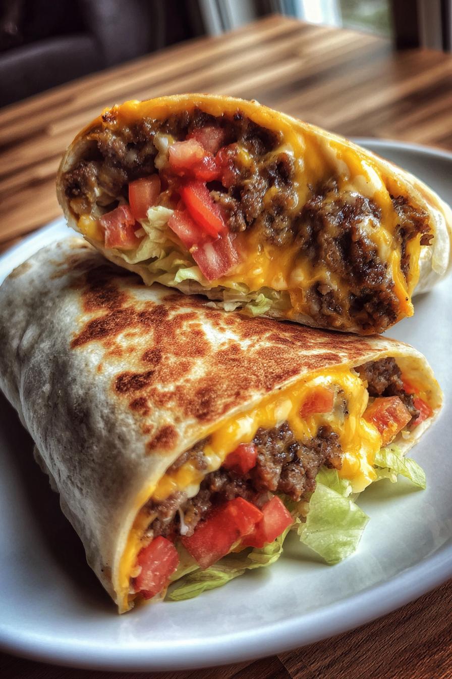 Gegrillte Cheeseburger-Wraps: Genial einfach & lecker