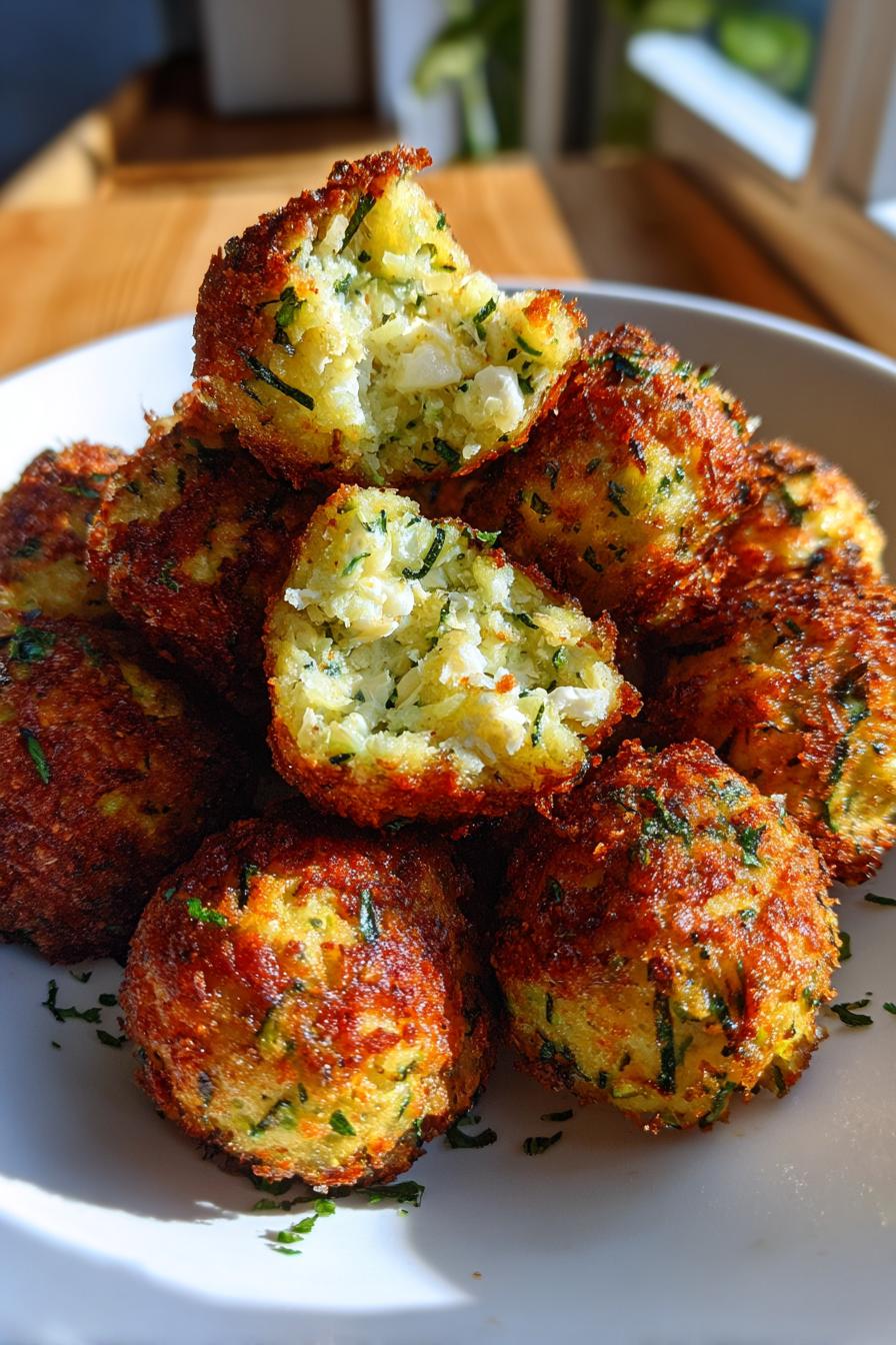 Knusprige Zucchini-Feta-Bällchen: Das geniale Rezept