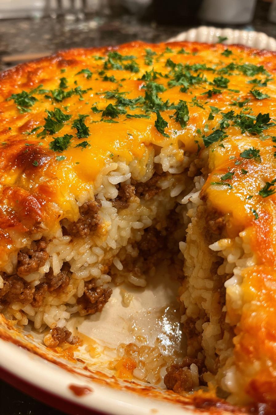 Käse-Hackfleisch-Reis-Auflauf: Omas Rezept, unglaublich lecker