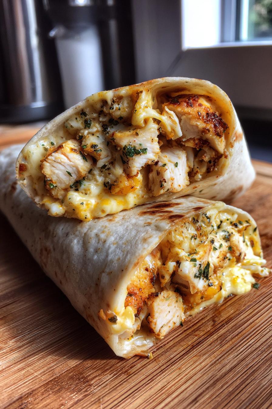Käse-Knoblauch-Hähnchen-Wraps - detail 1
