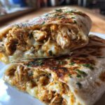 Käse-Knoblauch-Hähnchen-Wraps