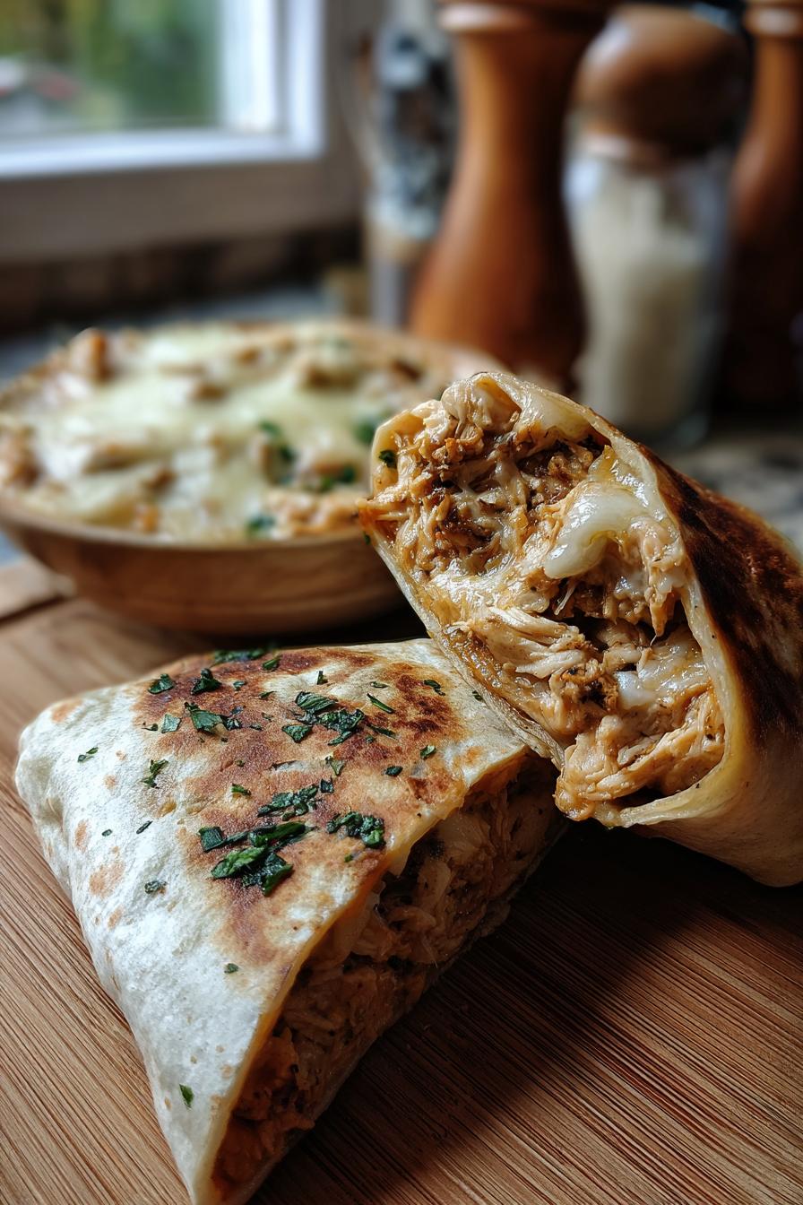 Käse-Knoblauch-Hähnchen-Wraps - detail 2