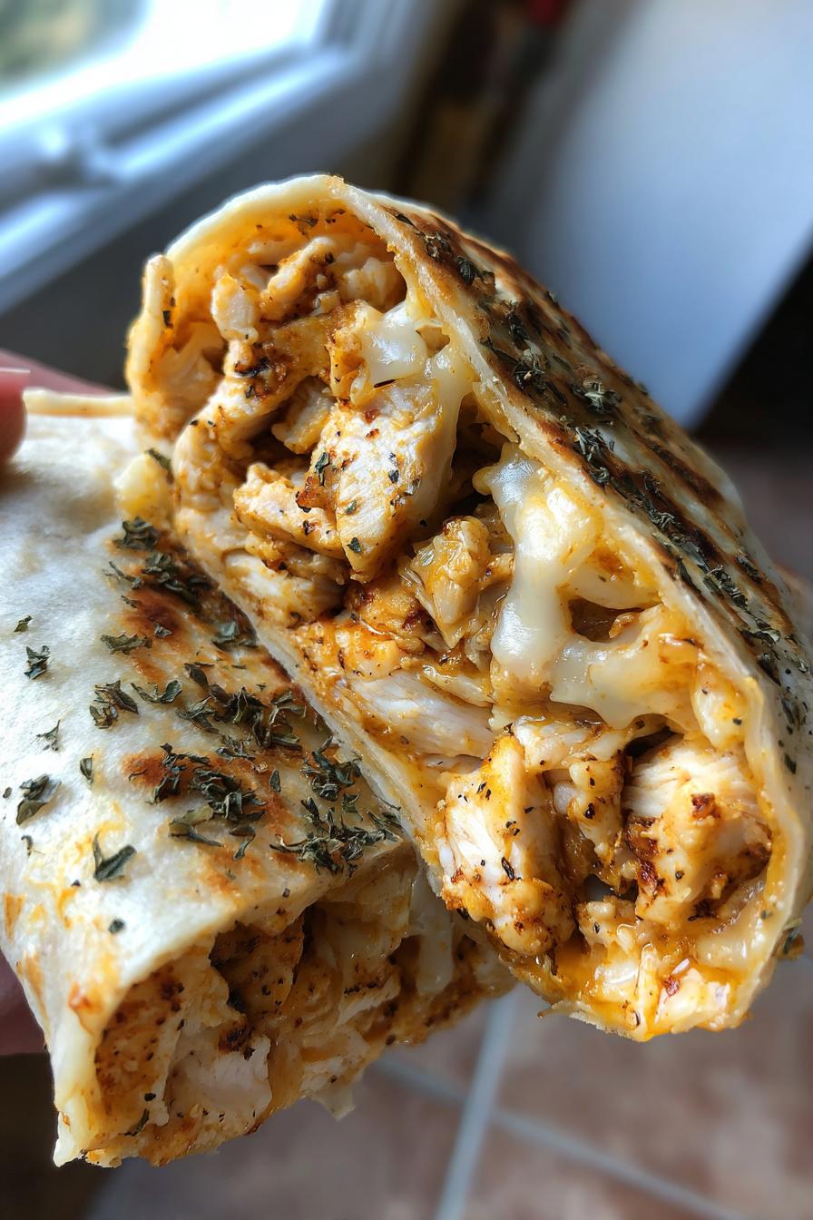 Käse-Knoblauch-Hähnchen-Wraps - detail 3