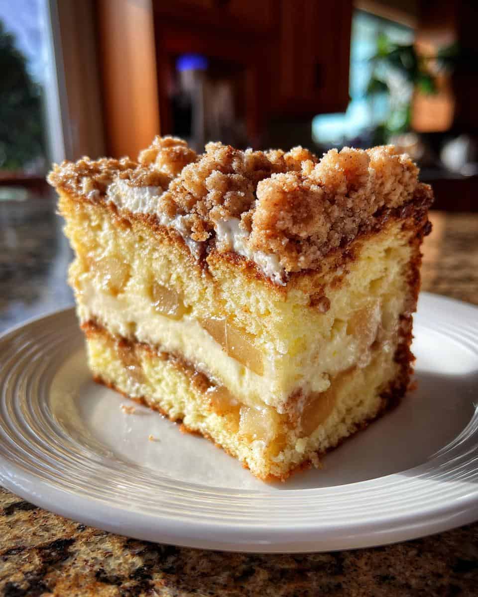 Apfel-Schmand-Eierlikörkuchen mit Zimtstreuseln - Rezept mit Eierlikör - detail 1