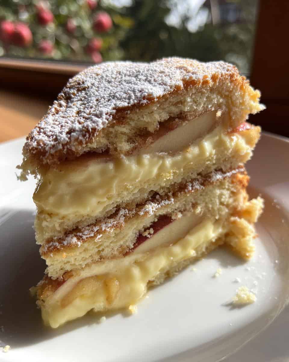 Apfelkuchen mit Pudding - detail 1