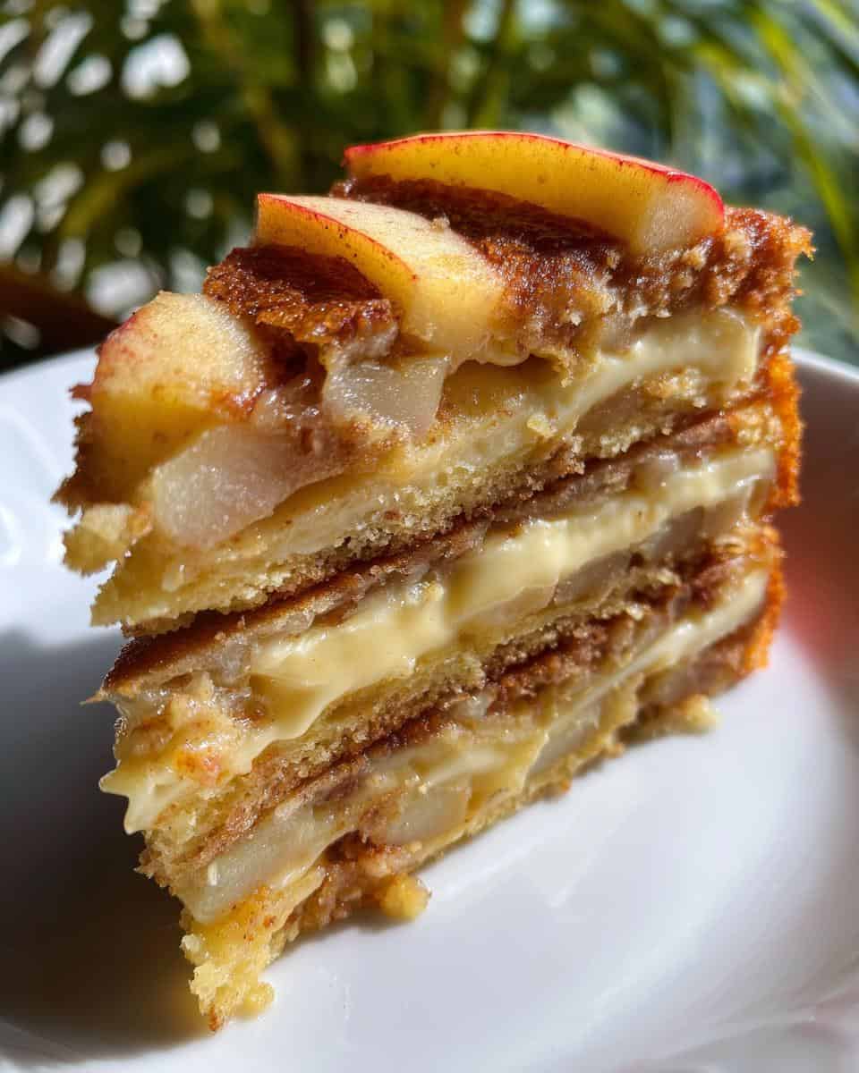 Apfelkuchen mit Pudding - detail 2