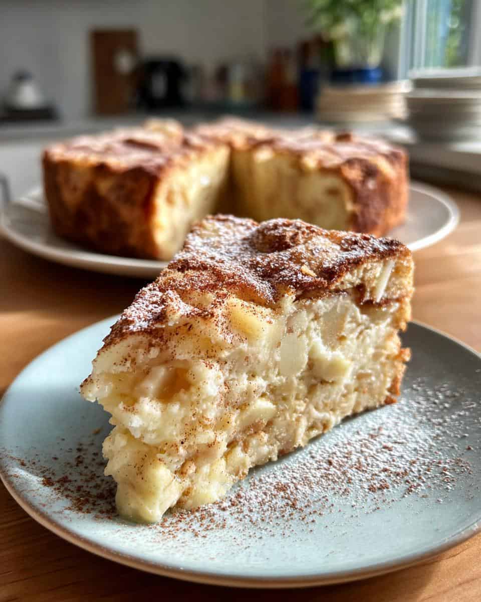 Apfelkuchen mit Vanillepudding - detail 1