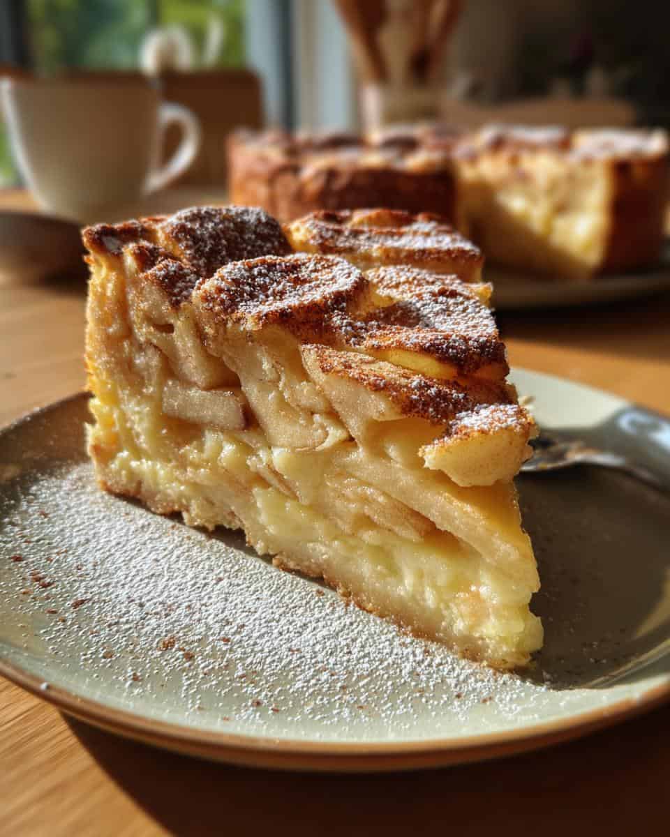 Apfelkuchen mit Vanillepudding - detail 3