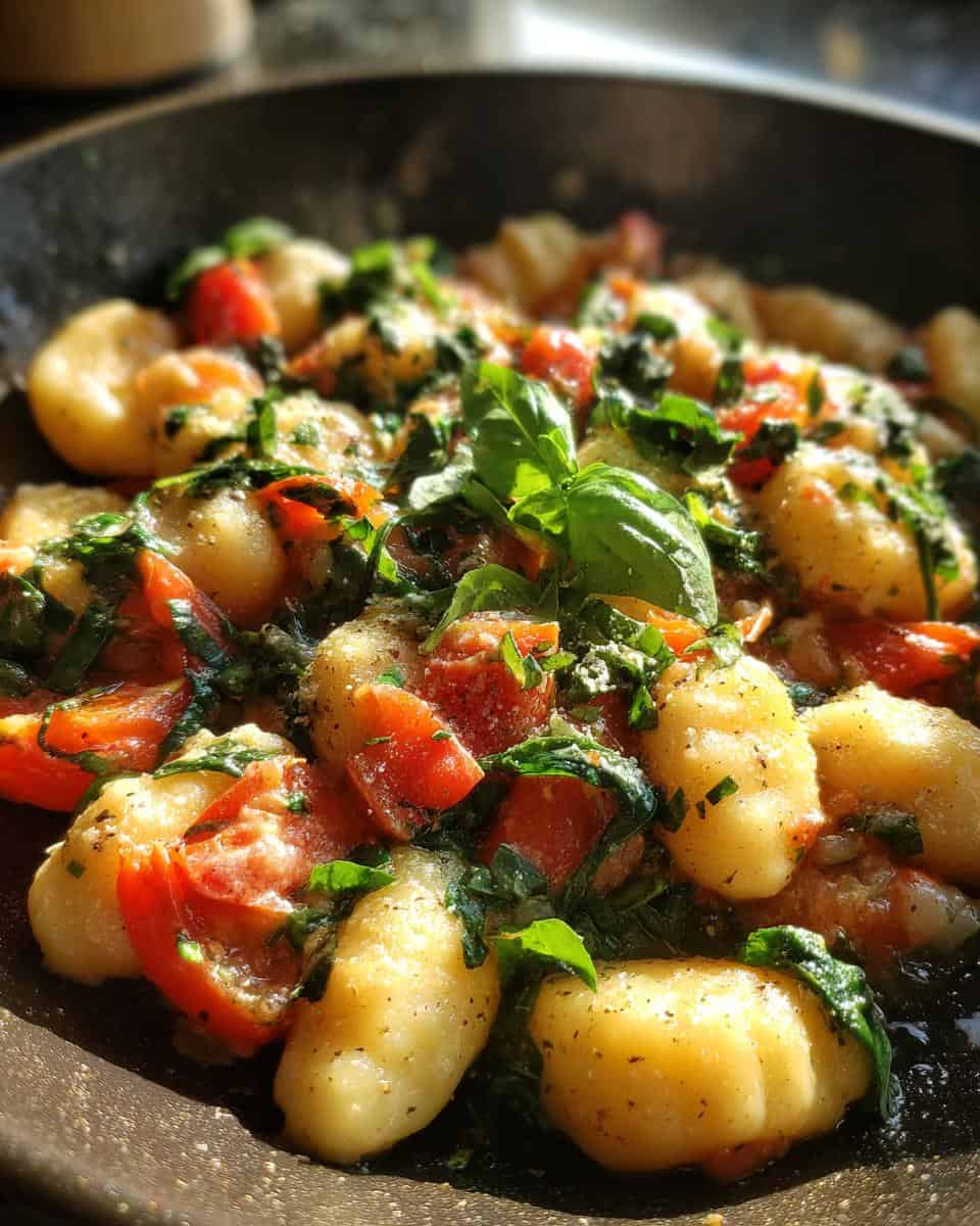 Schnelle Gnocchi-Pfanne mit Tomate & Spinat - detail 2