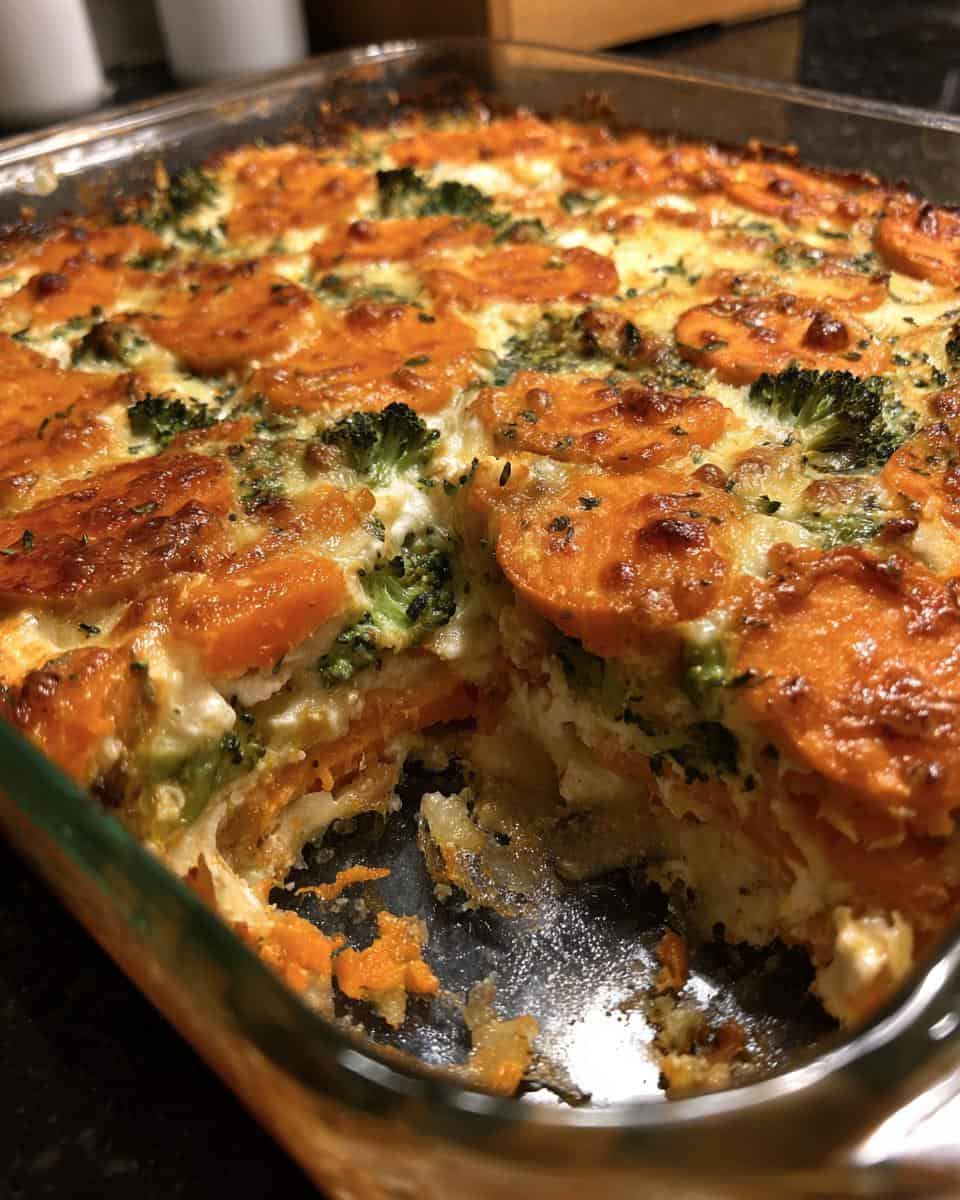 Süßkartoffel-Brokkoli-Auflauf mit Feta - detail 1