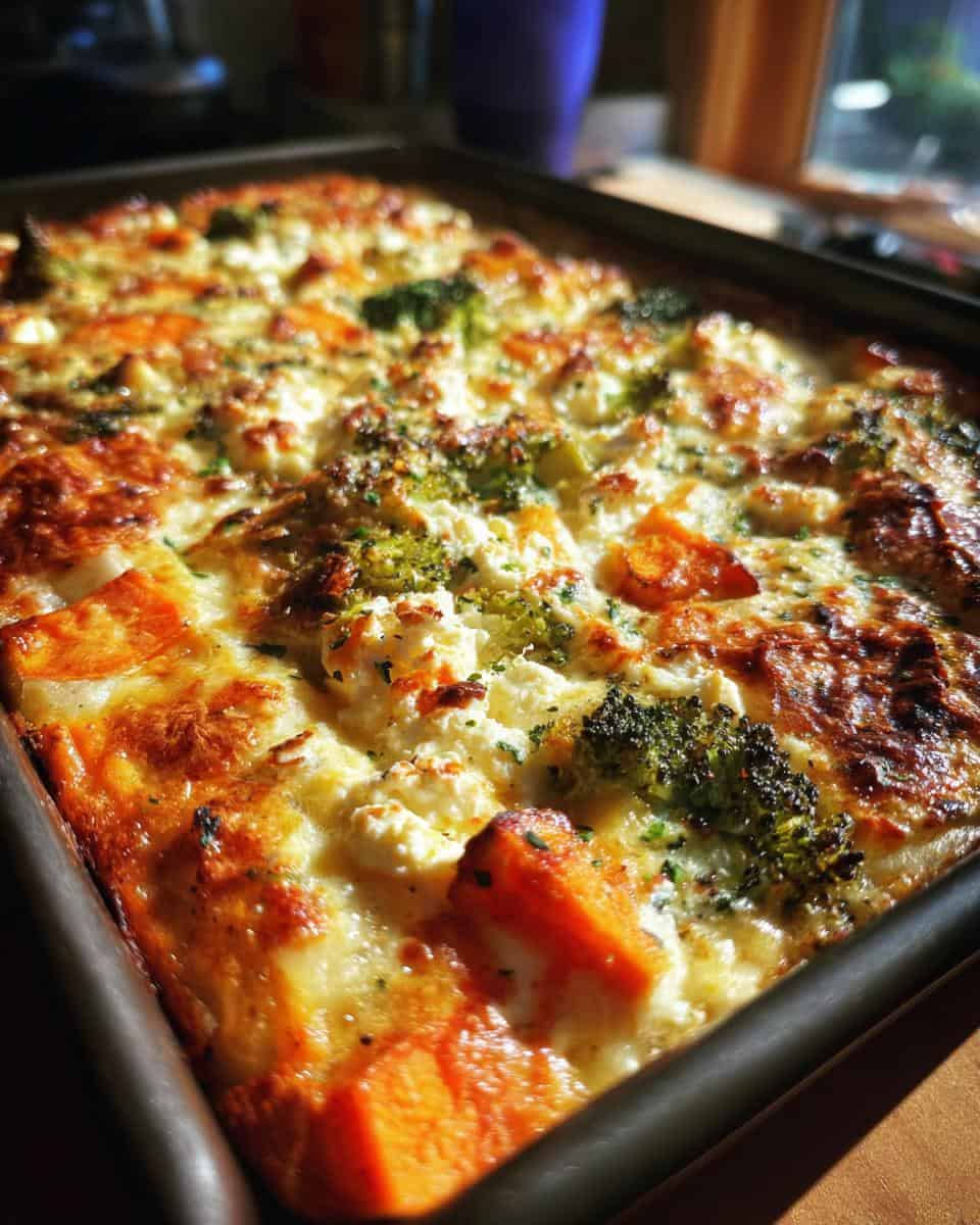 Süßkartoffel-Brokkoli-Auflauf mit Feta - detail 3