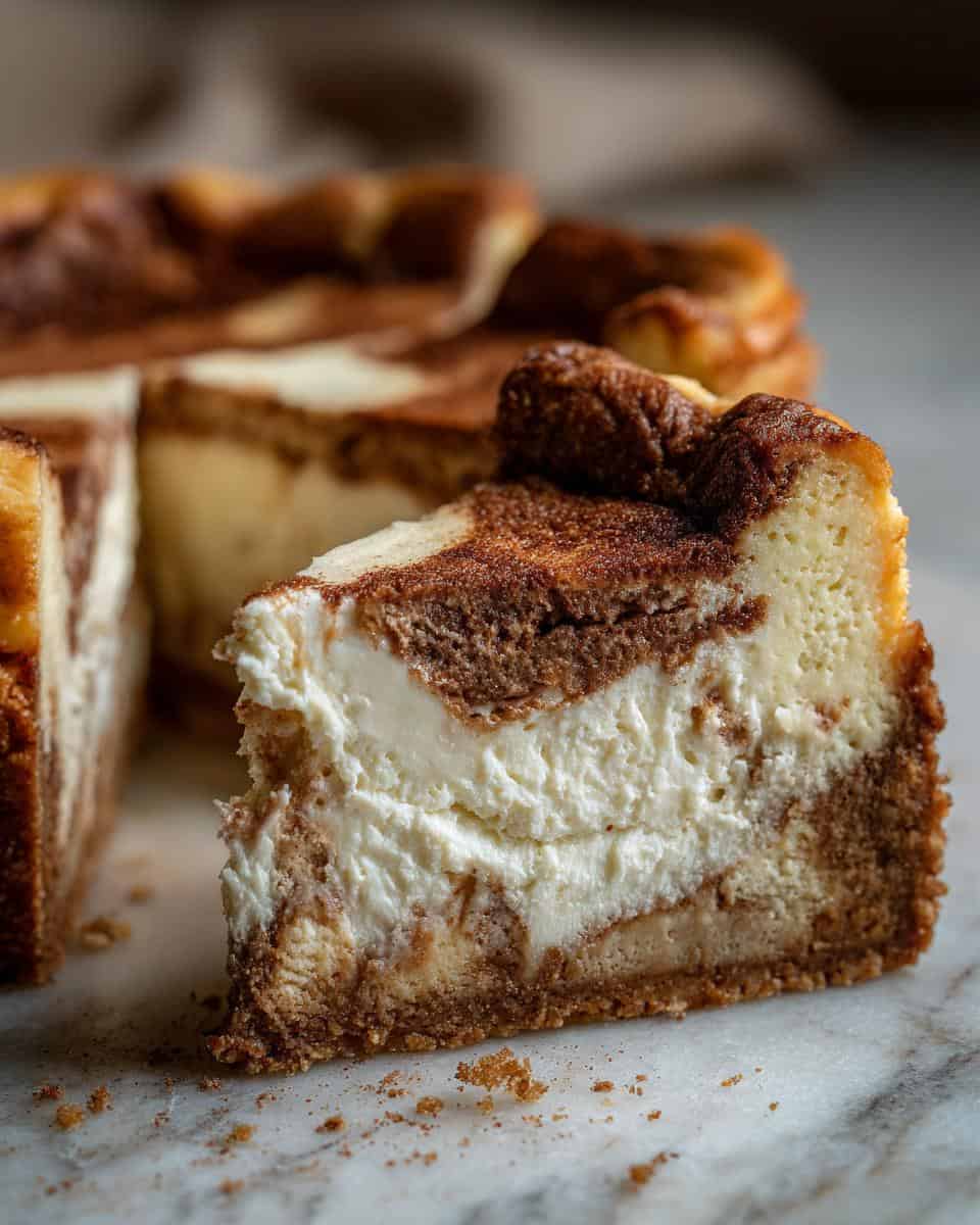 Zimtschnecken Käsekuchen mit Keksboden - detail 2