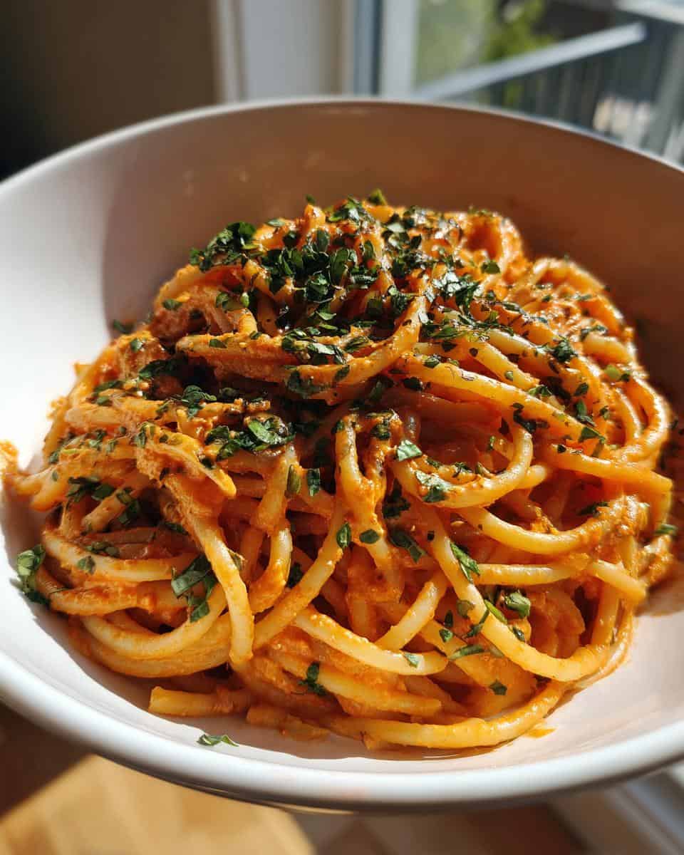 Cremige Tomaten-Basilikum-Pasta - detail 2