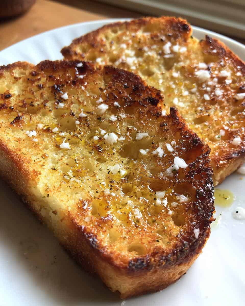 Grillbrot mit Olivenöl und Meersalz - detail 1