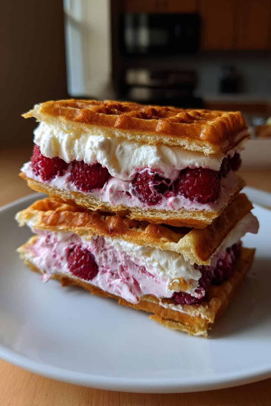 Himbeereis Sandwich: 4 Zutaten für Glück pur