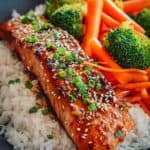 Honig-Knoblauch-Salmon-Bowls