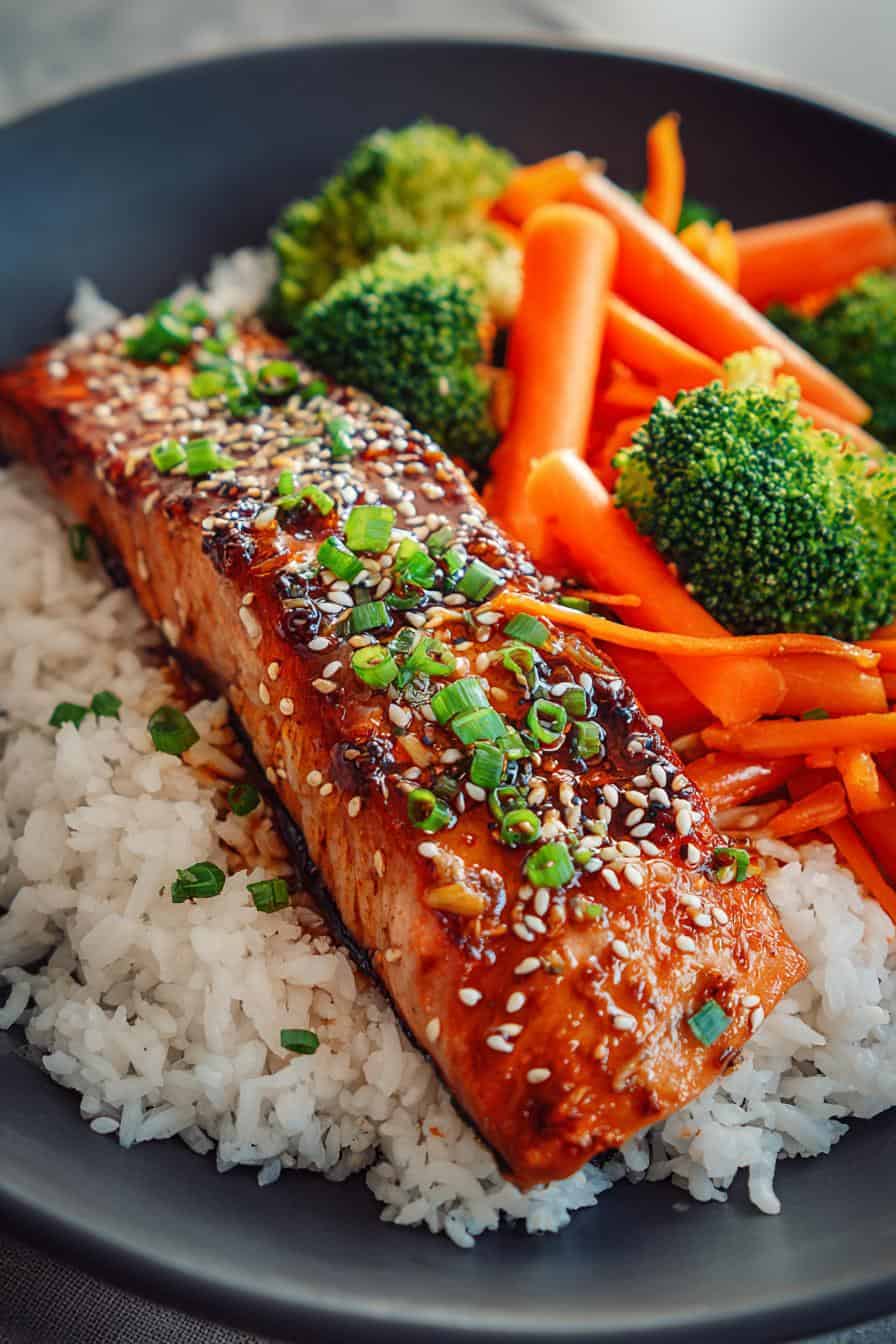 Sündhaft leckere Honig-Knoblauch-Salmon-Bowls in 30 Min