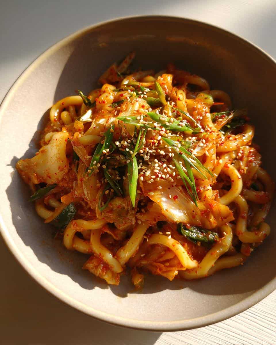 Kimchi-Udon Nudelgericht - detail 1