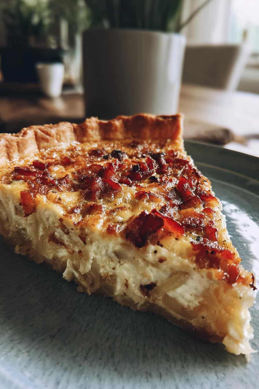 Verführerisch! Klassischer Zwiebelkuchen vom Blech Rezept