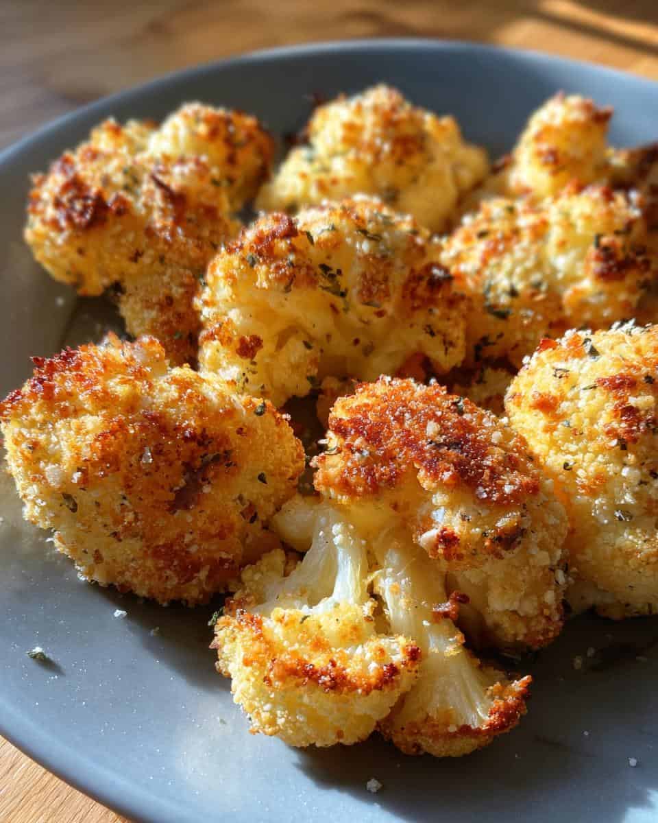Köstliche gebackene Parmesan-Cauliflower-Bisse - detail 2