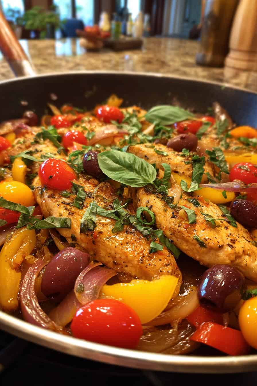 Mediterrane Hähnchen-Pfanne: In 30 Min. unwiderstehlich