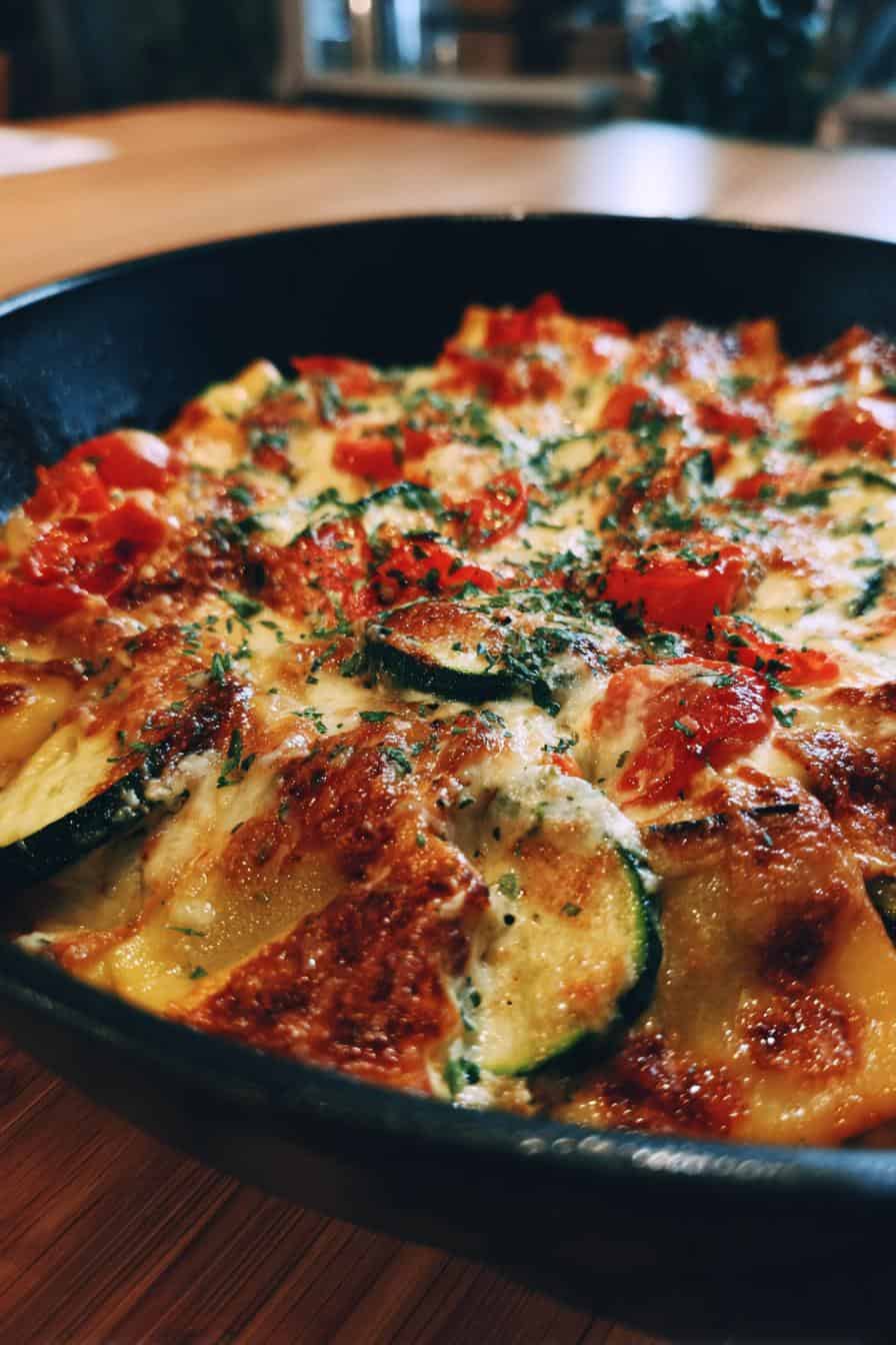 One-Pan-Maultaschen – Mit Zucchini, Tomaten & Frischkäse
