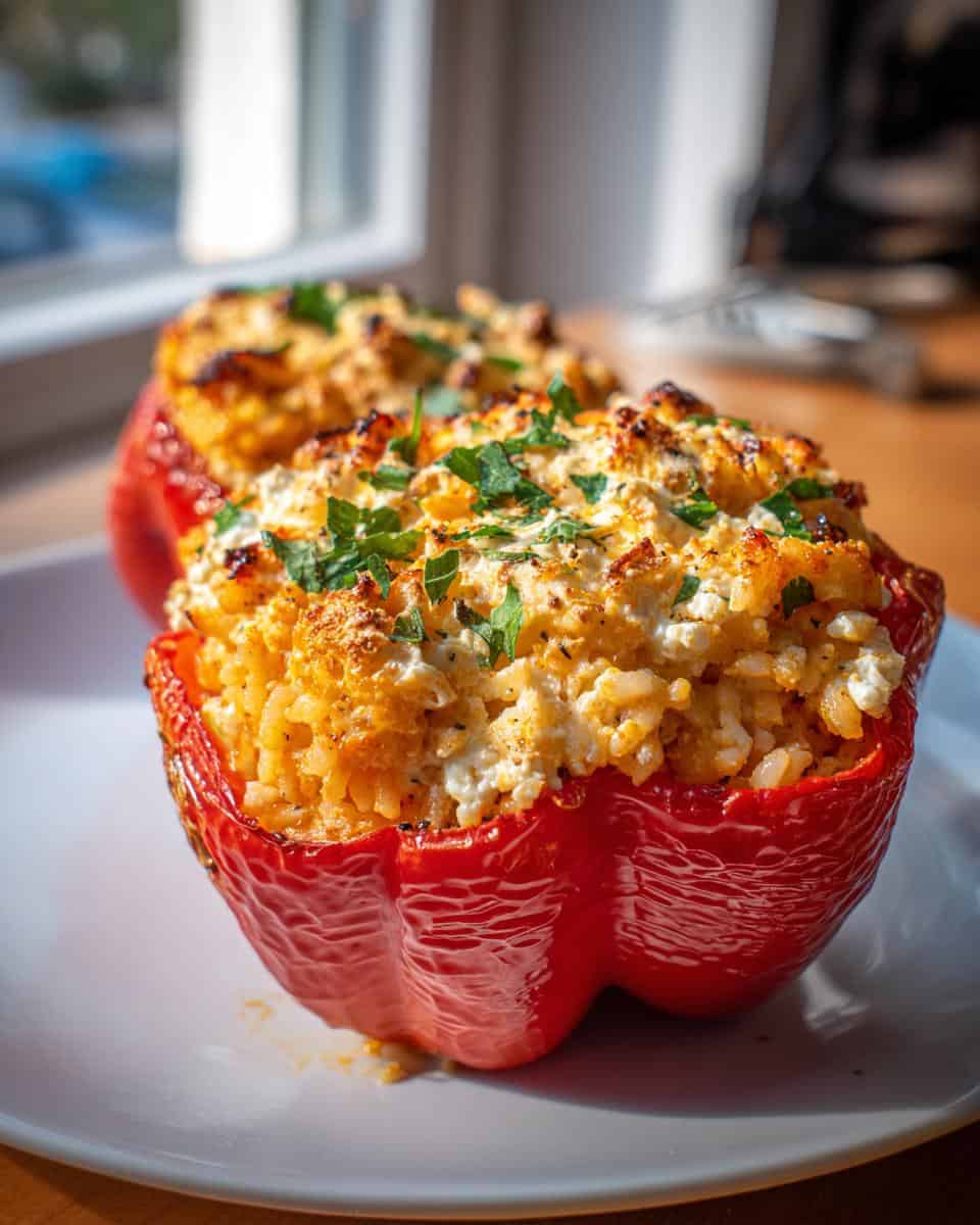Paprika mit cremigem Feta & würzigem Reis gefüllt - detail 2