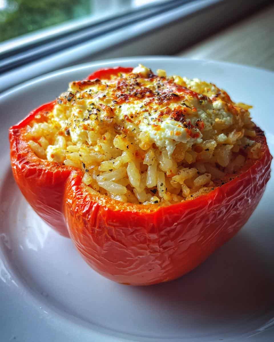 Paprika mit cremigem Feta & würzigem Reis gefüllt - detail 3
