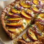 Pfirsich Flammkuchen mit Brie