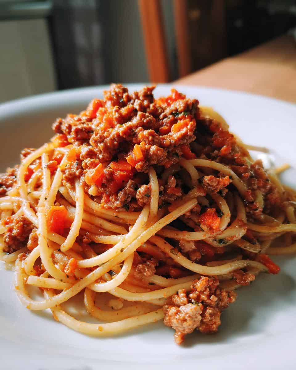 Spaghetti Bolognese mit Karotten - detail 1