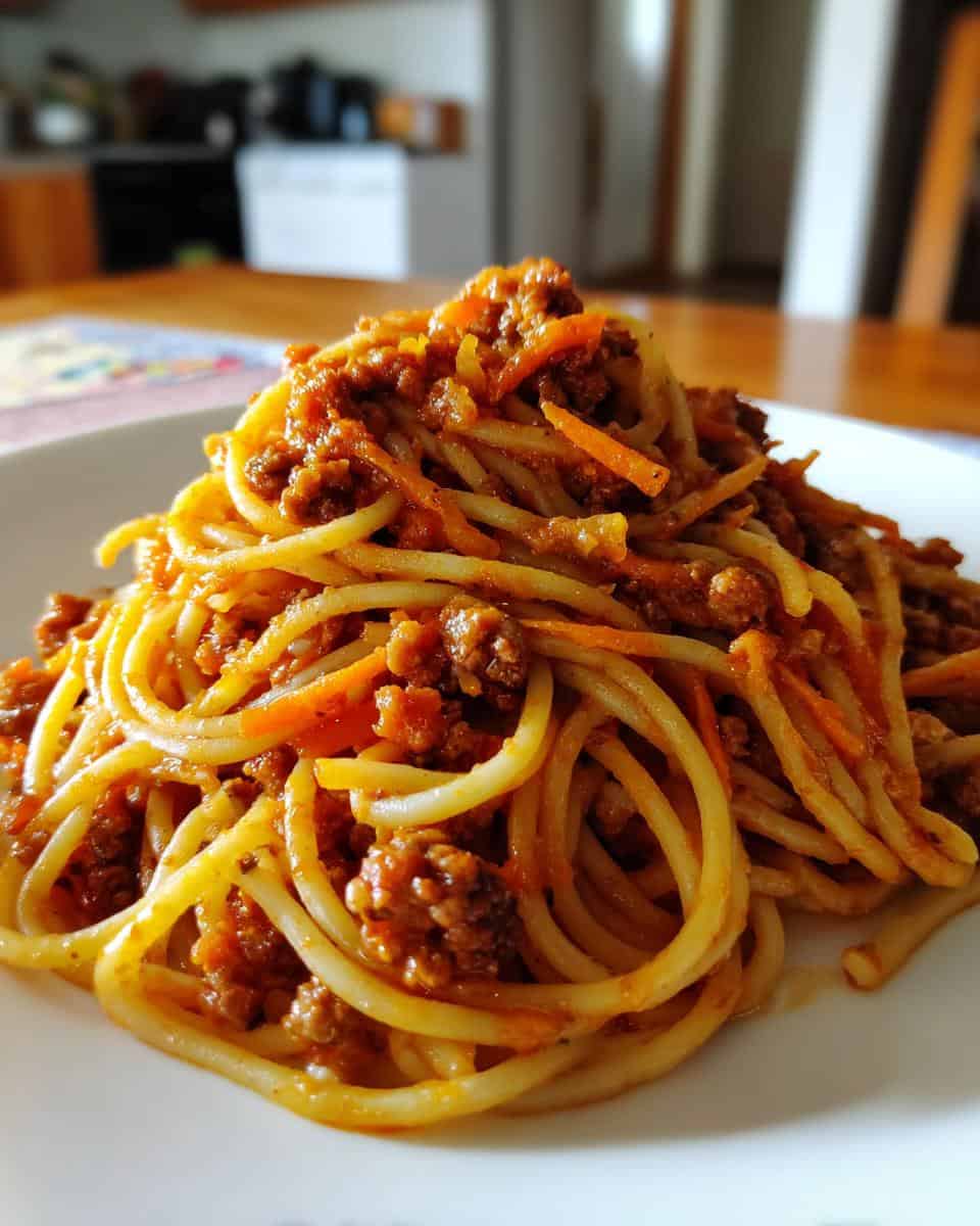 Spaghetti Bolognese mit Karotten - detail 3