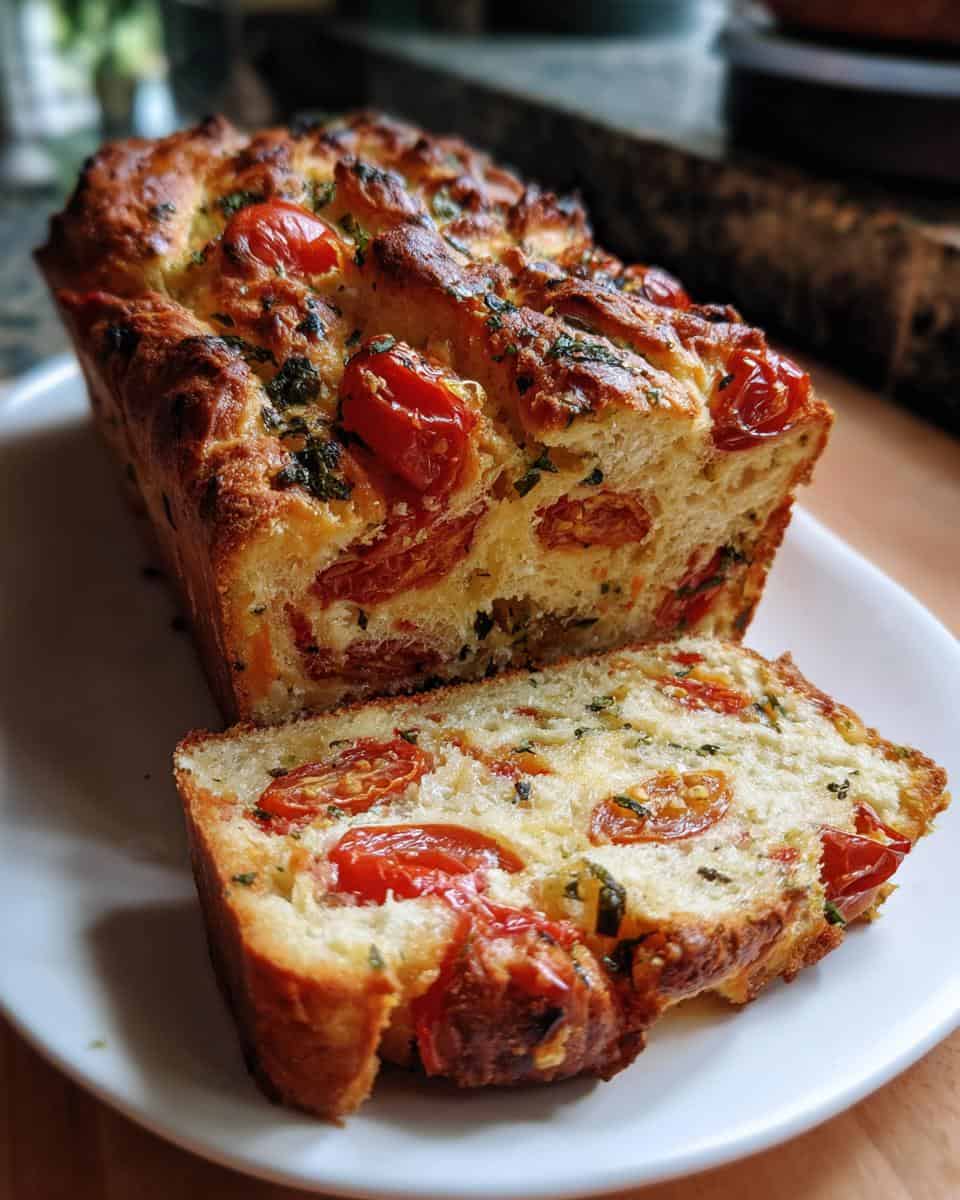 Warmes Tomatenbrot mit Kräutern - detail 1