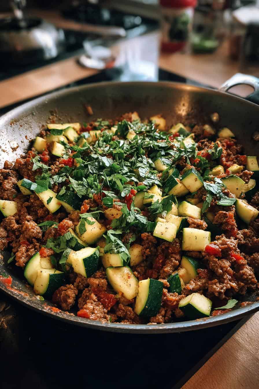 Unglaublich: Zucchini Hackfleisch Pfanne Genuss in 20 Min