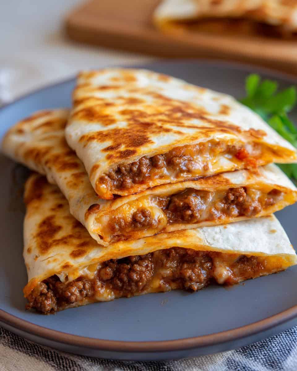 Einfache Käse Hackfleisch Quesadillas - detail 1