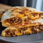 Einfache Käse Hackfleisch Quesadillas