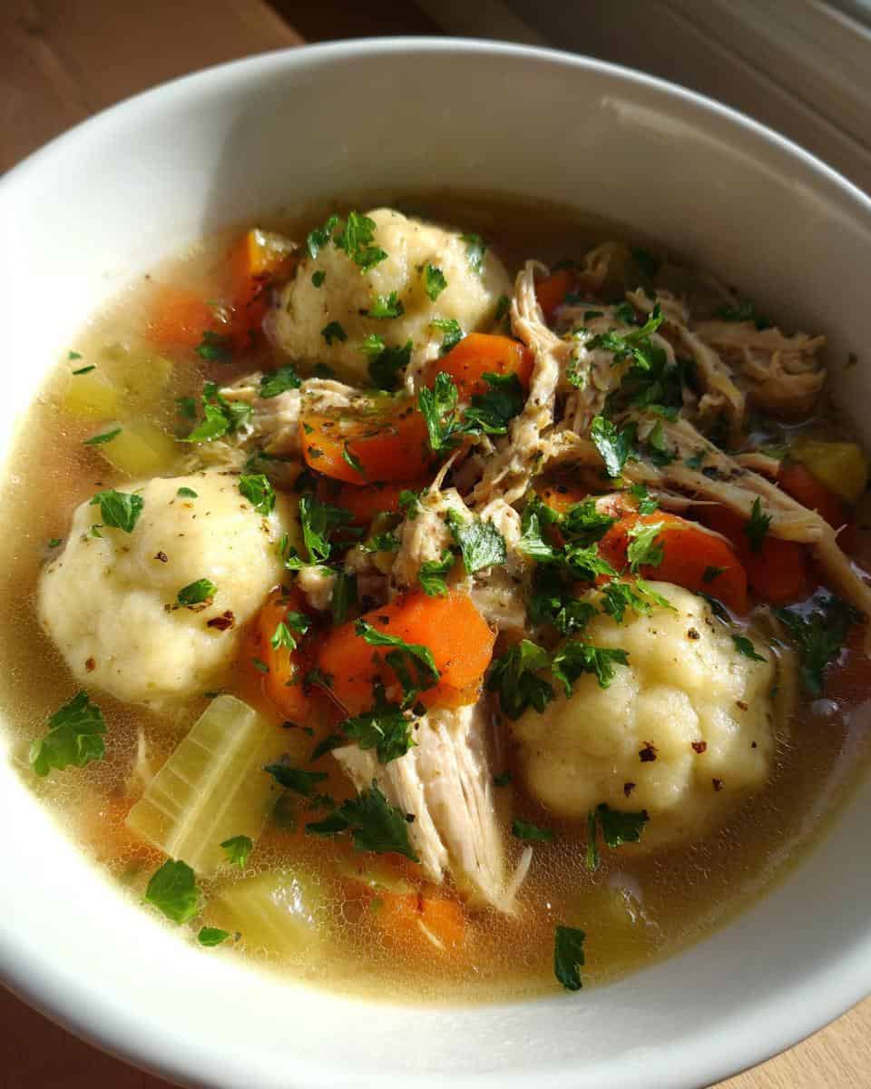 Fluffiger Hühnertopf mit Klößen - detail 1