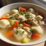 Fluffiger Hühnertopf mit Klößen