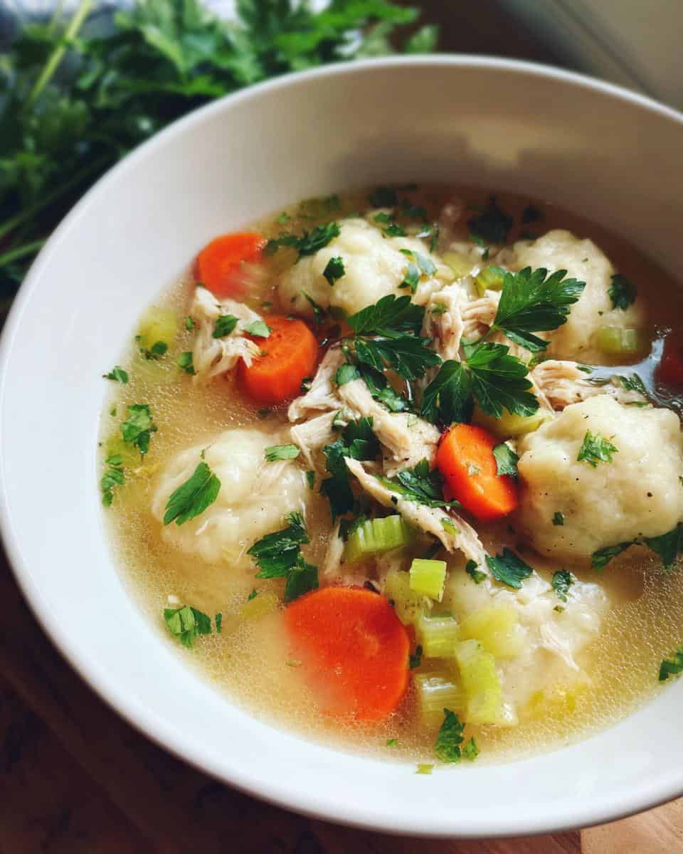 Fluffiger Hühnertopf mit Klößen - detail 3