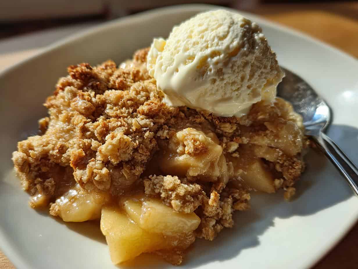 7 Zutaten für Gebackene Facherapfel mit Haferstreusel