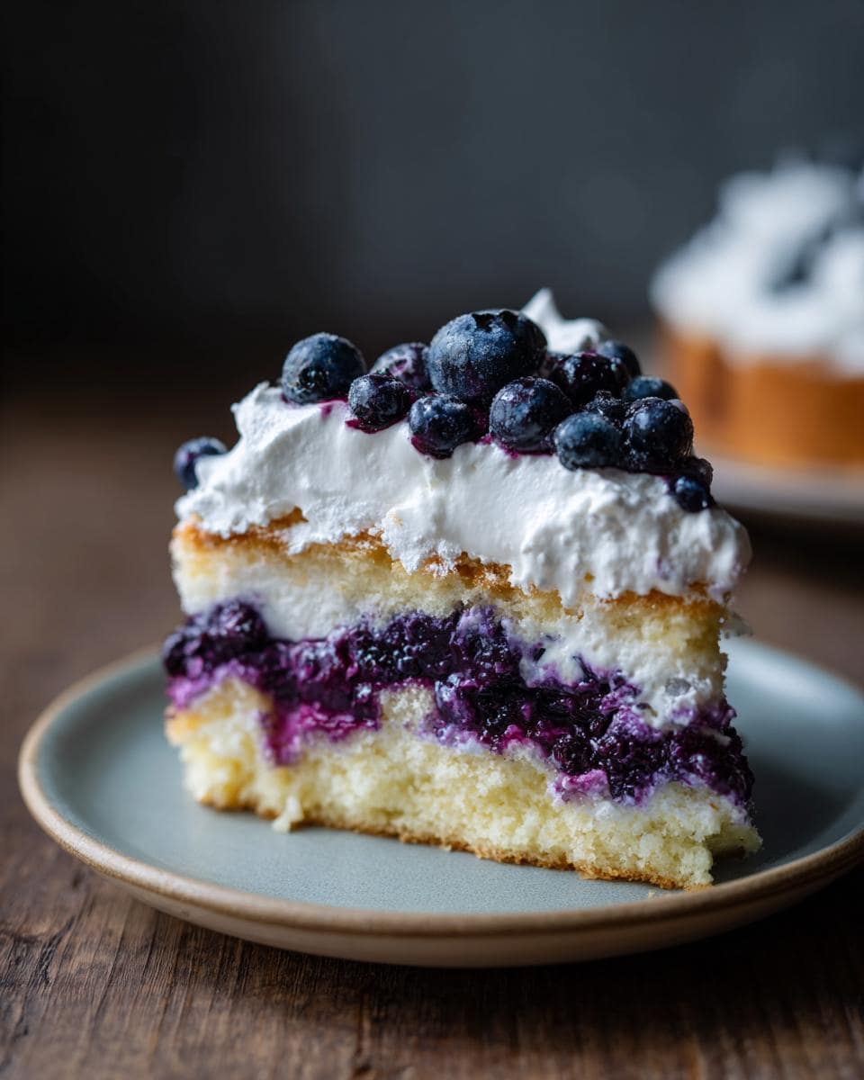 Heidelbeer Blechkuchen mit Baiser - detail 1