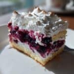 Heidelbeer Blechkuchen mit Baiser