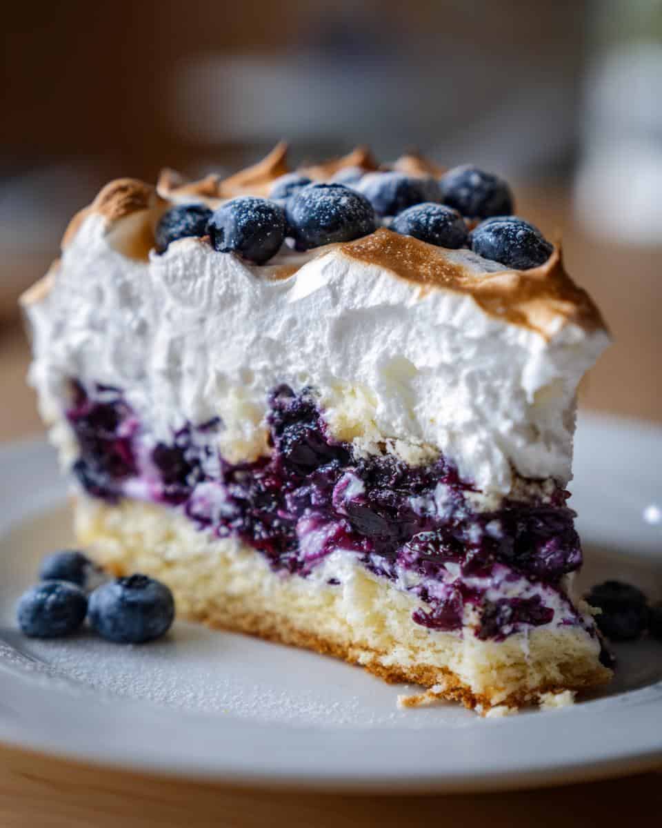 Heidelbeer Blechkuchen mit Baiser - detail 2