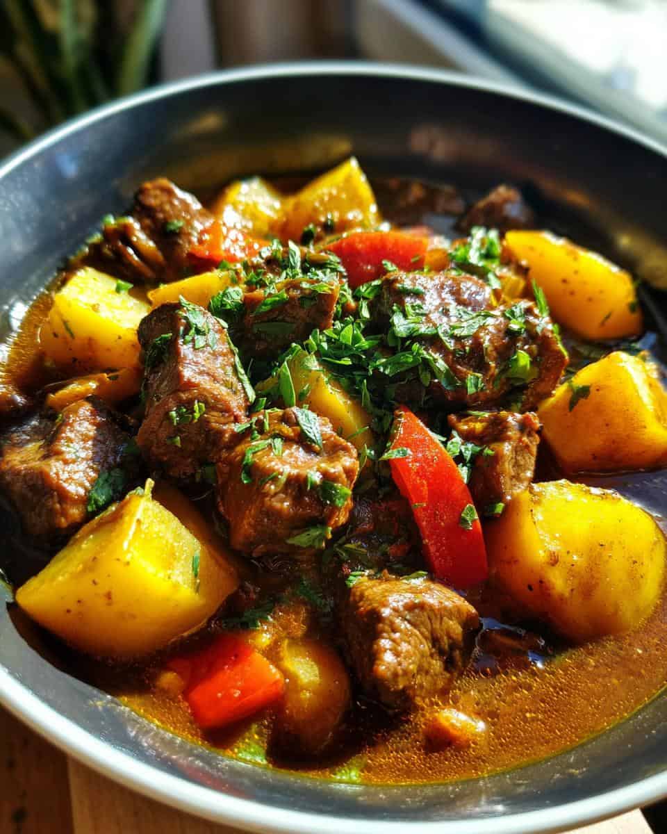 Herzhaftes Rindfleischgulasch mit Kartoffeln - detail 1