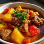 Herzhaftes Rindfleischgulasch mit Kartoffeln